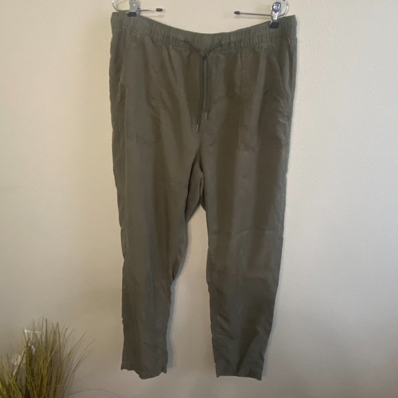 XL Olive lantern pants, tapered hem by Indigo Rein *W146 Indigo Rein - Picture 2 of 6
